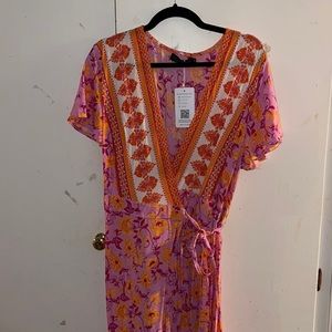 NWT - pink and orange maxi